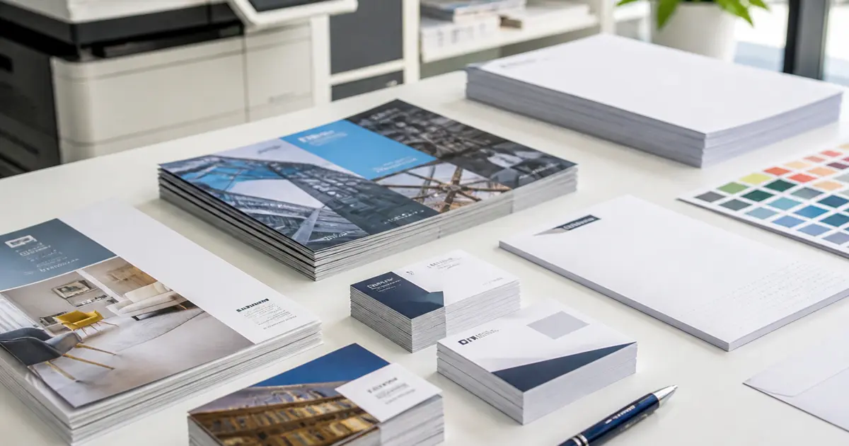 Digital and offset printing samples arranged for comparison